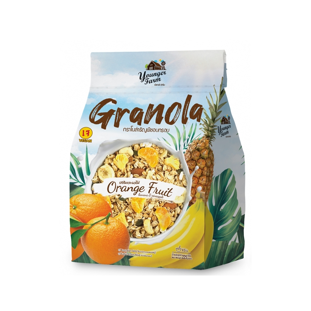 Younger Farm Granola Orange and fruit 225 g